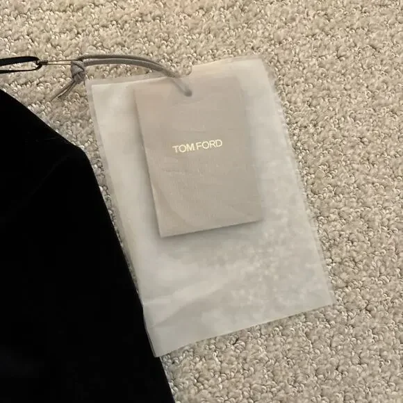 Tom Ford Stretch Velvet Signature Midnight Blue Leggings Women's Size Small - Picture 4 of 13